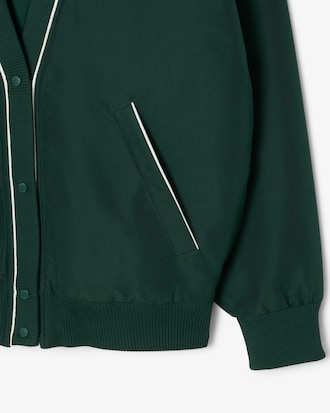 Women's Oversized Padded Nylon Cardigan
