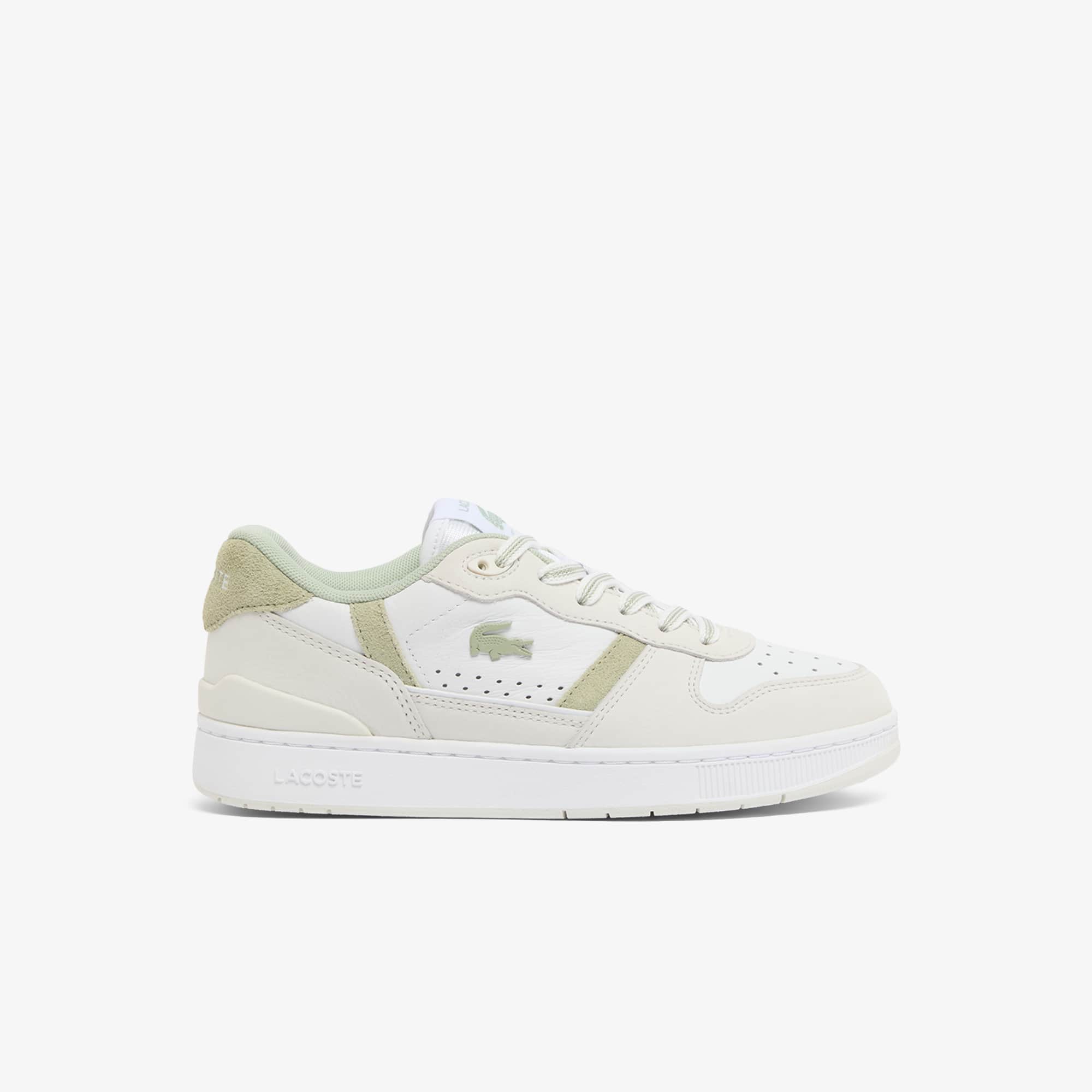 Lacoste Women's T-clip Set Leather Sneakers - 8 In White