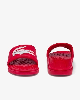 Men's Croco Dualiste Logo Strap Slides