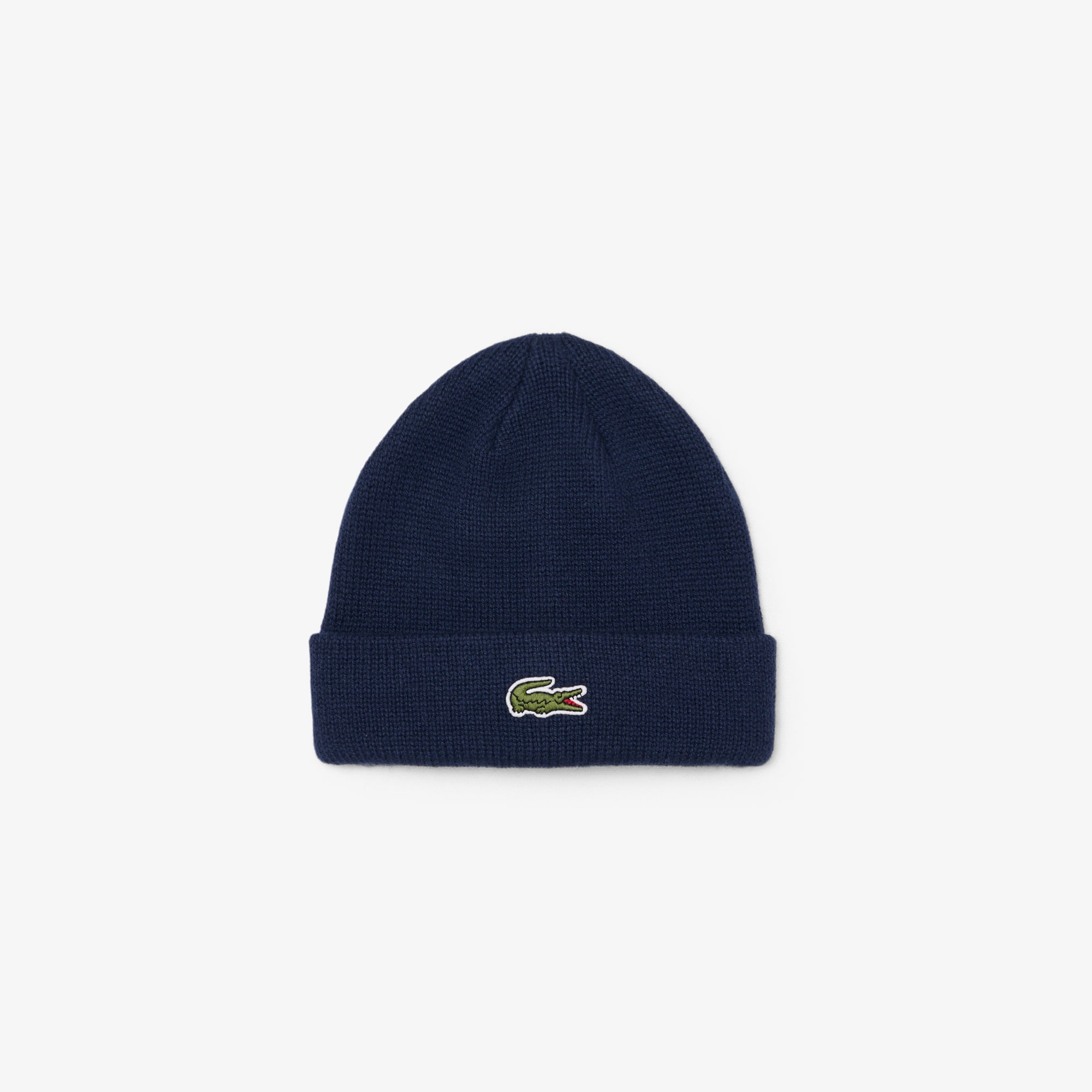 Lacoste Unisex Wool Blend Beanie - One Size In Blue