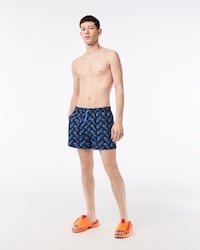 Traje de baño con estampado de poliéster reciclado de Lacoste para hombre