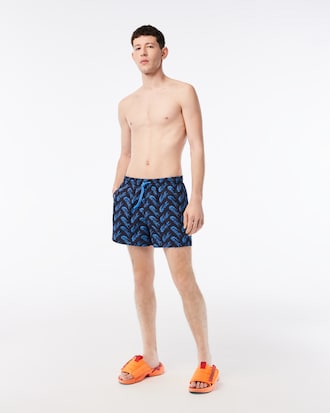 Traje de baño con estampado de poliéster reciclado de Lacoste para hombre