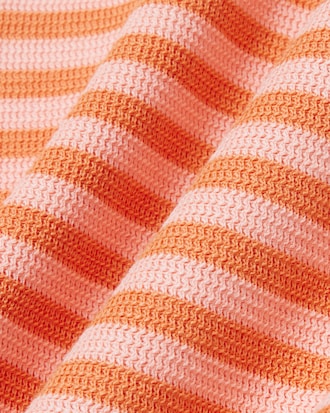 Classic Fit Textured Striped Polo Shirt