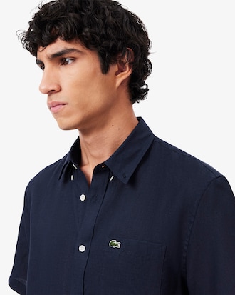 Men's Short Sleeve Linen Shirt  
