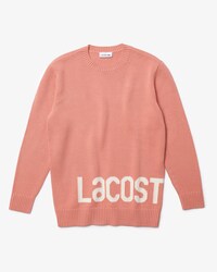 Women&rsquo;s Crew Neck Lettered Wool And Cotton Sweater