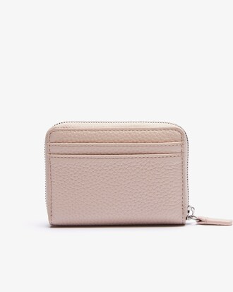 Monedero peque&ntilde;o con cierre de piel granulada Croco Crew para mujer