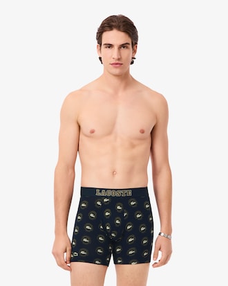 Men's Printed Stretch Cotton Boxer Briefs