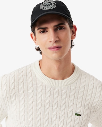Pull homme en maille de coton torsadée