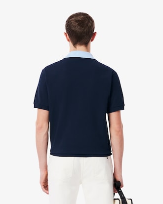 Polo de corte clásico con cuello en contraste L.12.12 para hombre
