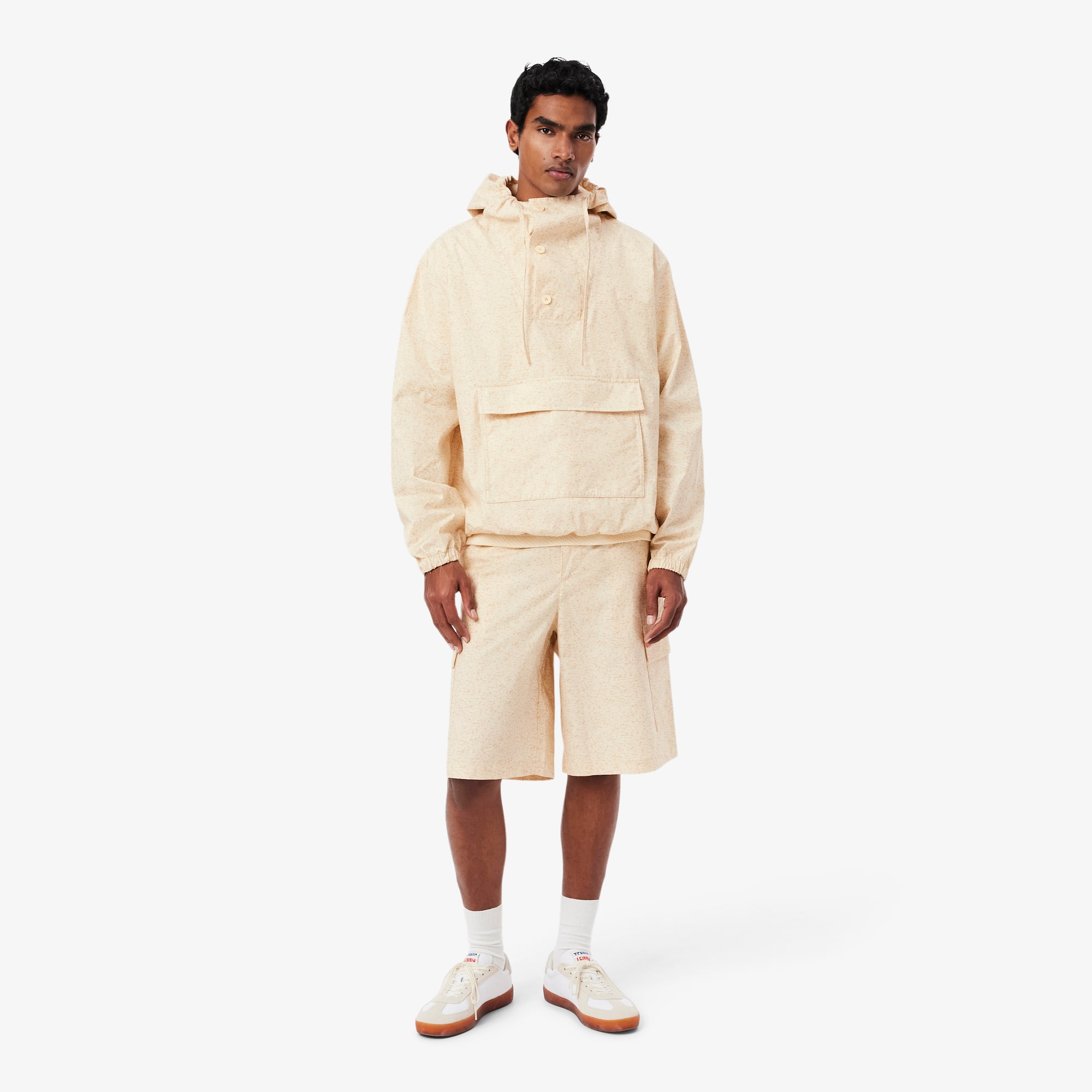 Lacoste Straight Fit Printed Bermuda Cargo Shorts
