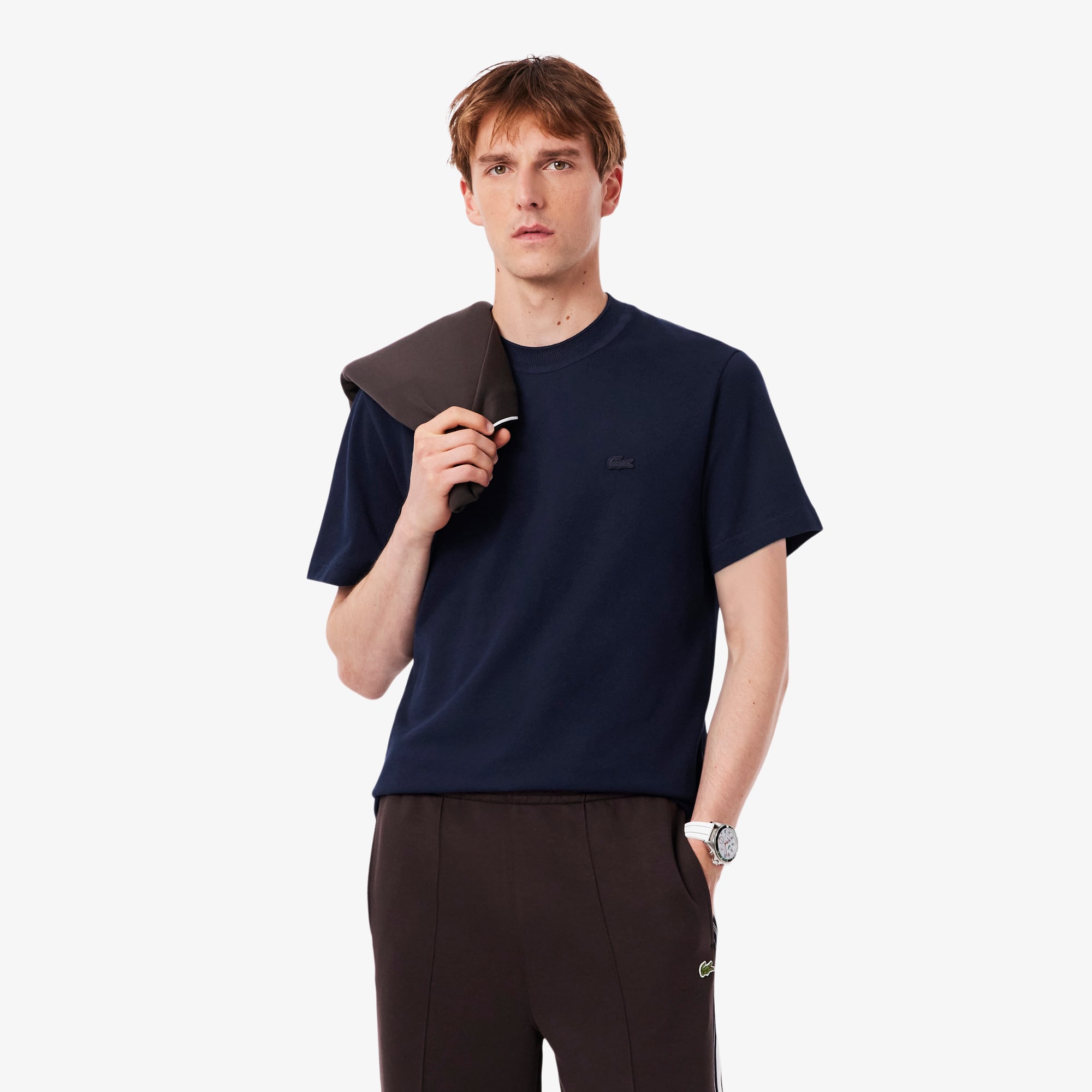 Lacoste Men's Ribbed Neck Petit Piqué T-Shirt