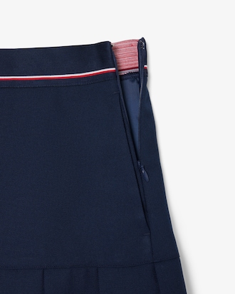 Women's Short Pleated Wool Blend Skirt