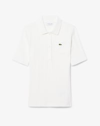 Slim Fit Pointelle Knit Polo Shirt