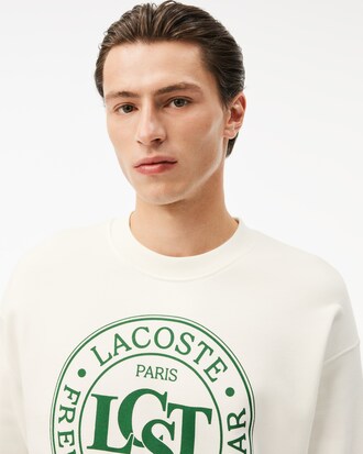 Men's Loose Fit Printed Fleece Sweatshirt