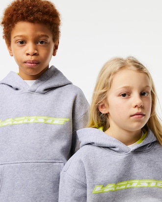 Kids’ Contrast Branding Hoodie