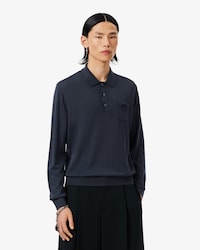 Runway Polo Collar Merino Wool Sweater