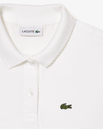 Kids' Scalloped Collar Mini Piqué Polo