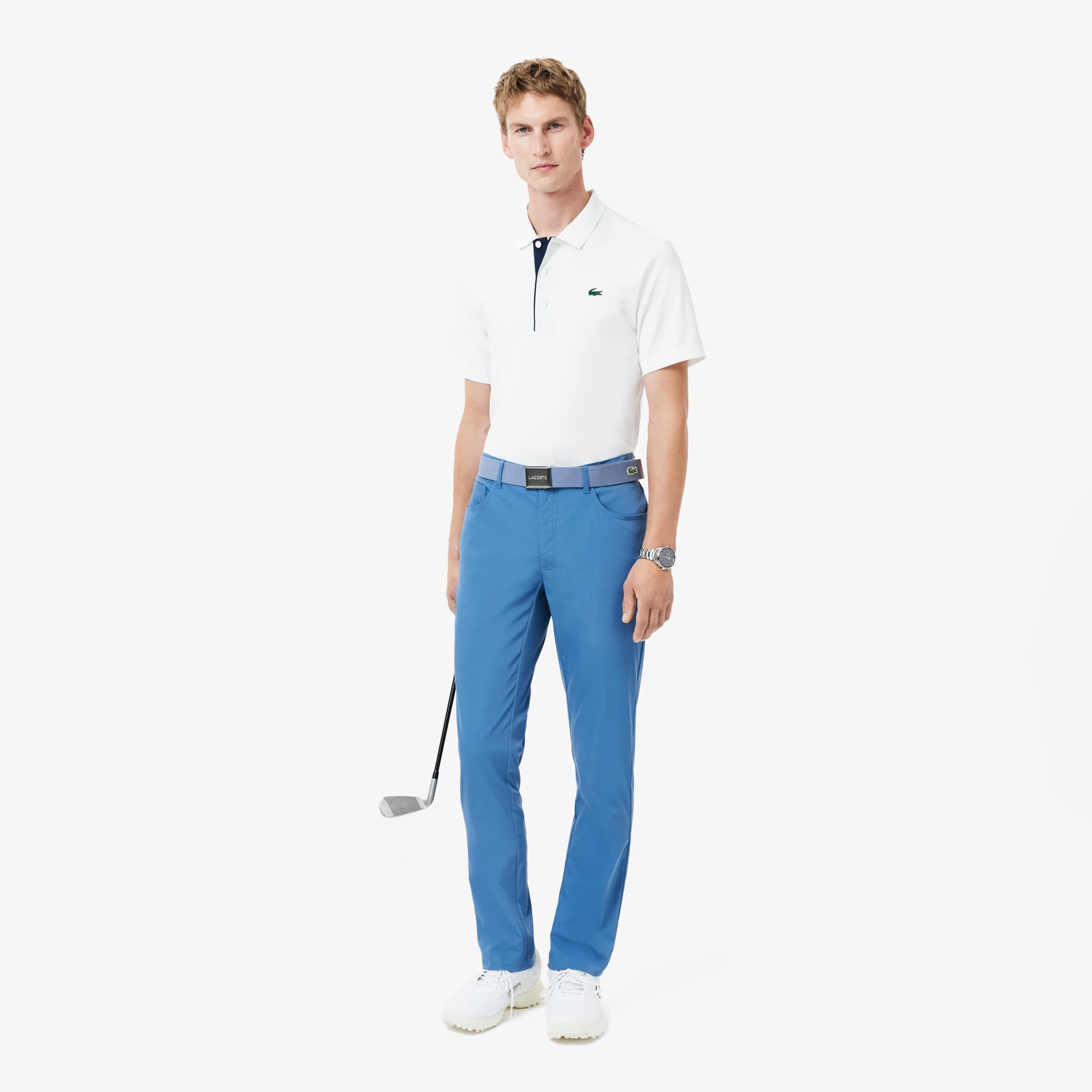 Lacoste Men's Ultra Dry Slim Fit Golf Pants - 36 In Blue