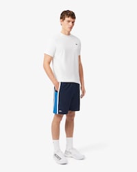 Shorts De Tenis Ligeros Con Rayas Color Block Para Hombre