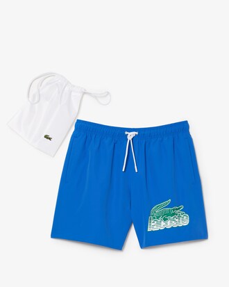 Traje de baño de hombre Lacoste de secado rápido con bolsa de viaje