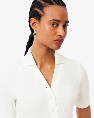 Women's Runway Slim Fit Mini Piqu&eacute; Polo