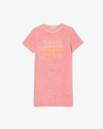 Robe t-shirt en coton &eacute;ponge avec logo