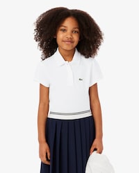 Girls' Scalloped Collar Piqu&eacute; Polo