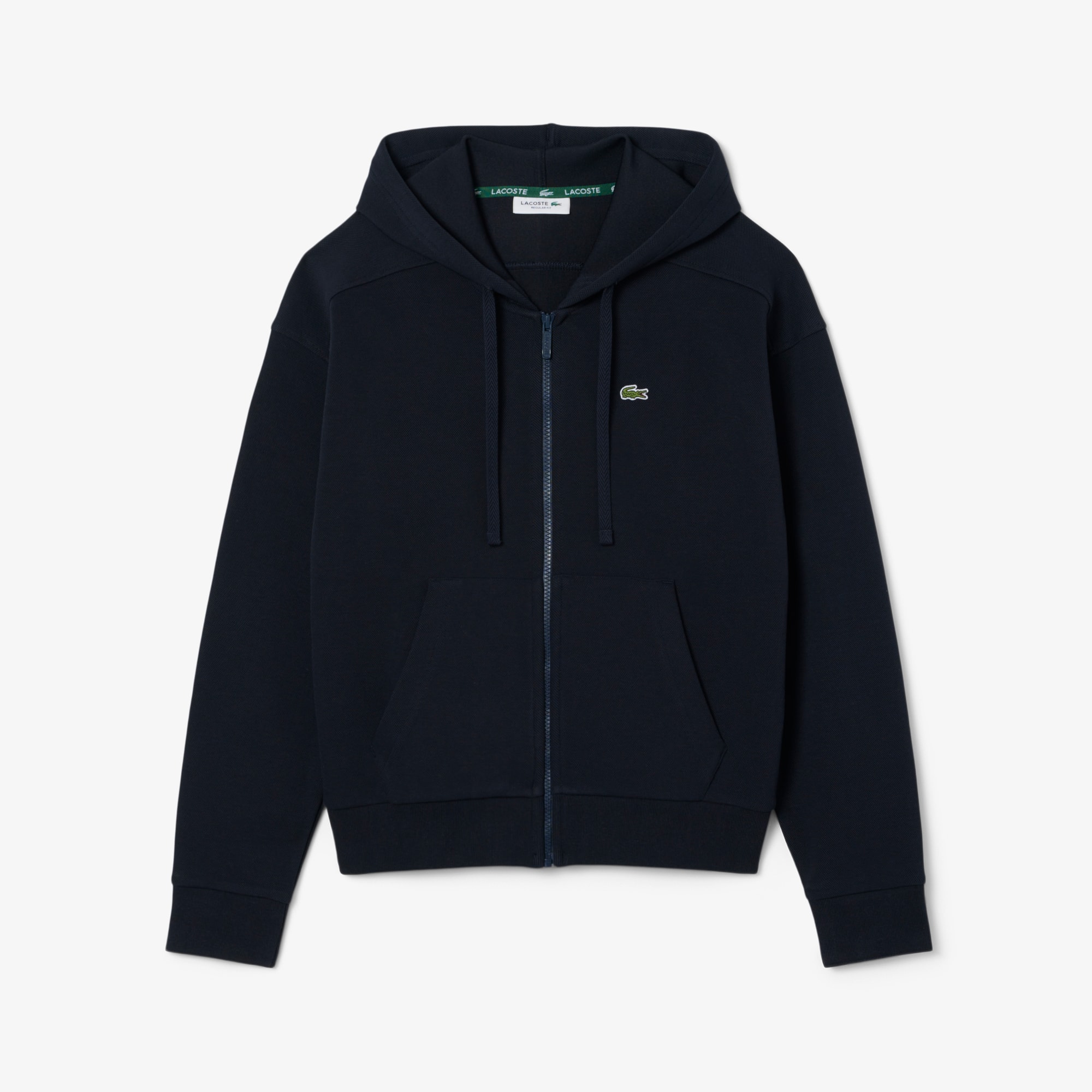 Women's Zip-Up Piqué Hoodie - Sweaters & Sweatshirts - New In 2026