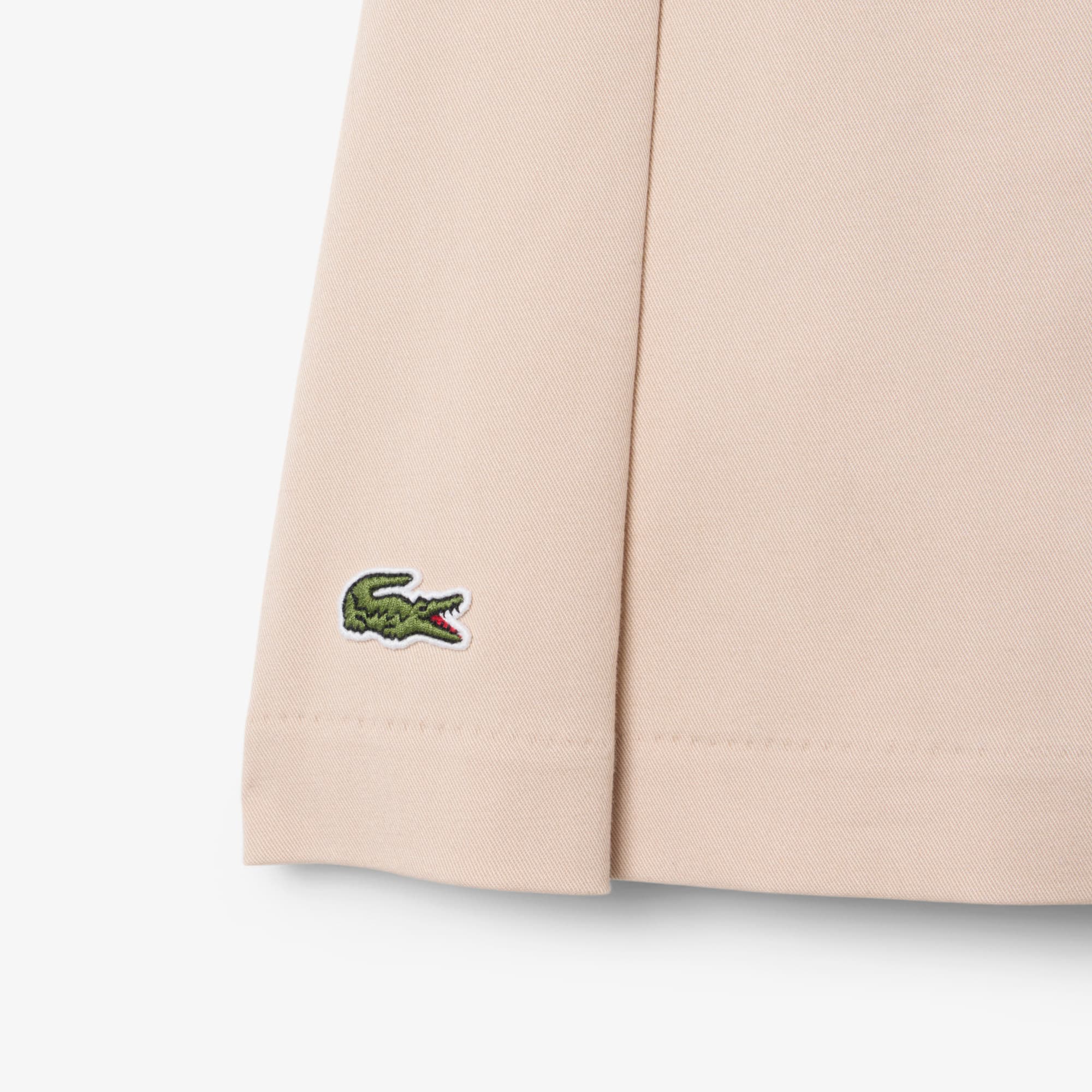 Pleated Cotton Twill Skirt