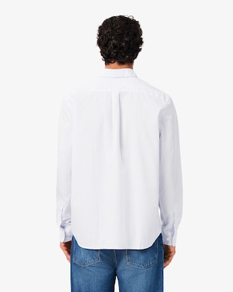 Camisa de Popelina de Cuadros de Corte Regular