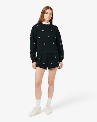 Embroidered Double Face Piqu&eacute; Shorts