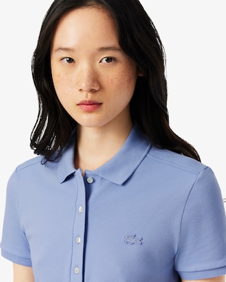 Women's L.12.D Slim Fit Stretch Mini Piqu&eacute; Polo