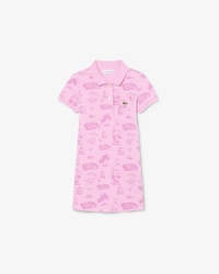 Print Piqu&eacute; Polo Dress