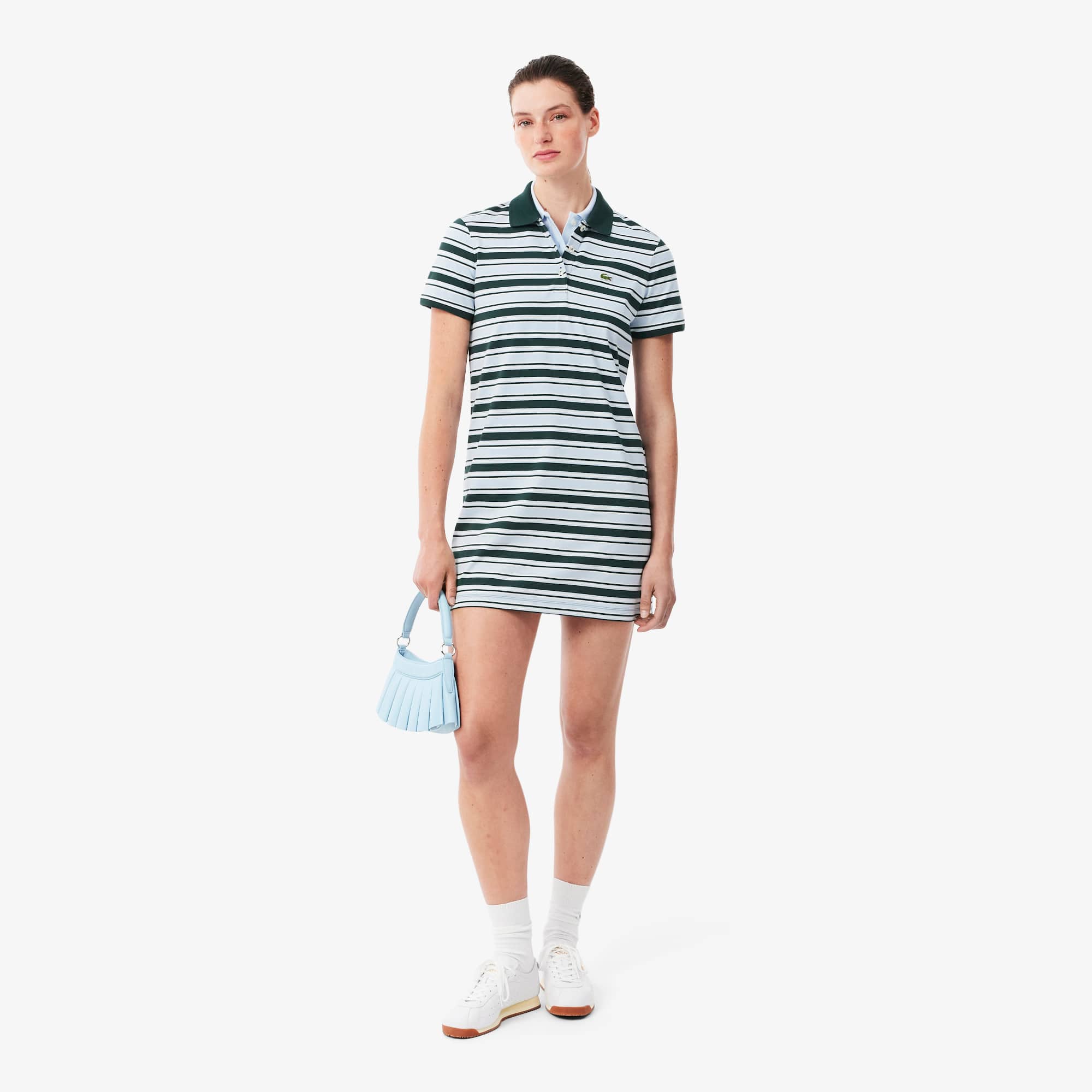 Striped Cotton Polo Dress