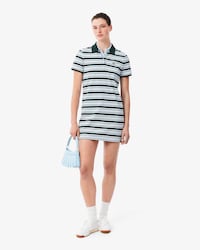 Striped Cotton Polo Dress