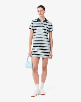 Striped Cotton Polo Dress