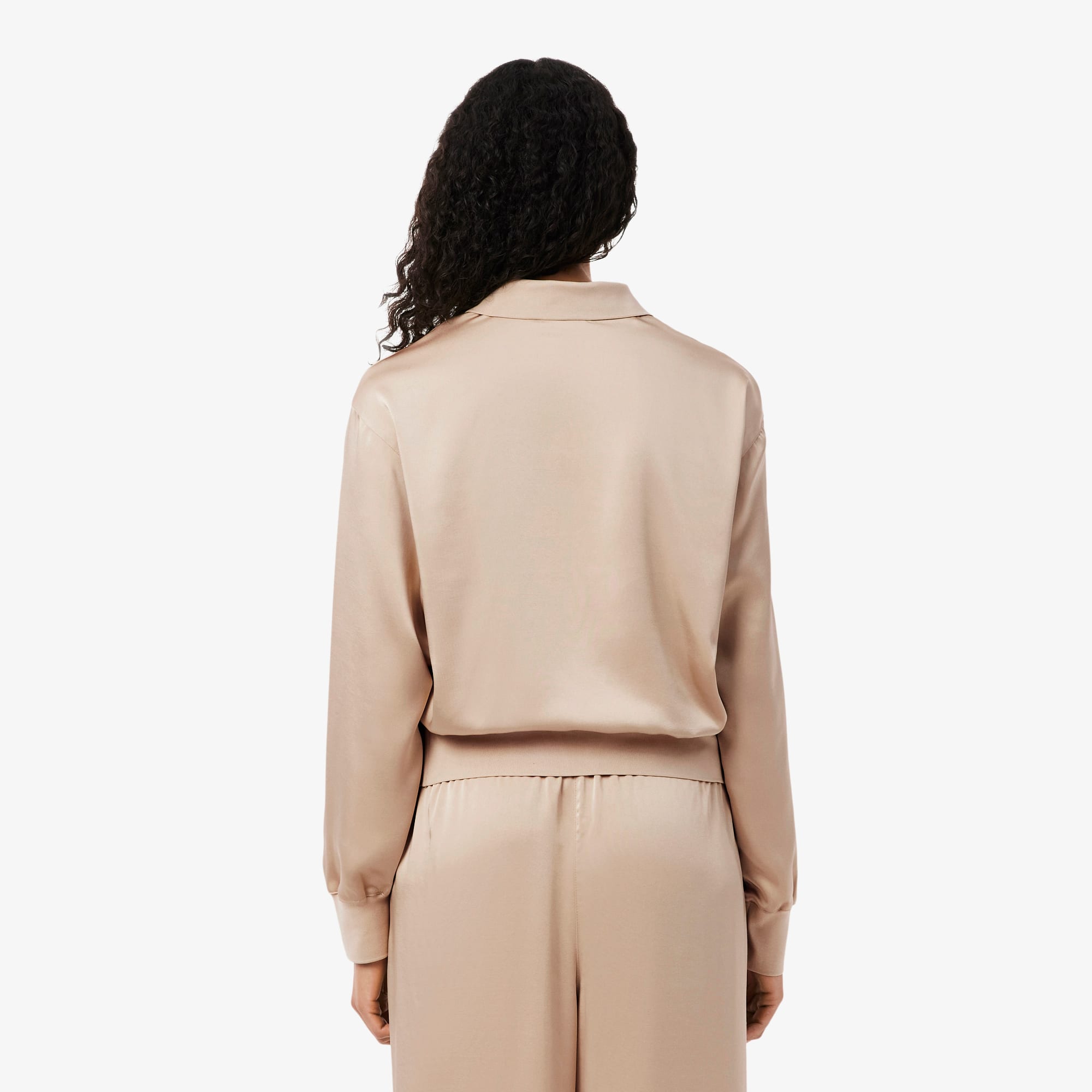 Relaxed Fit Satin Polo
