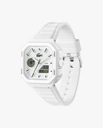 LC33 Analog and Digital Square Silicone Watch