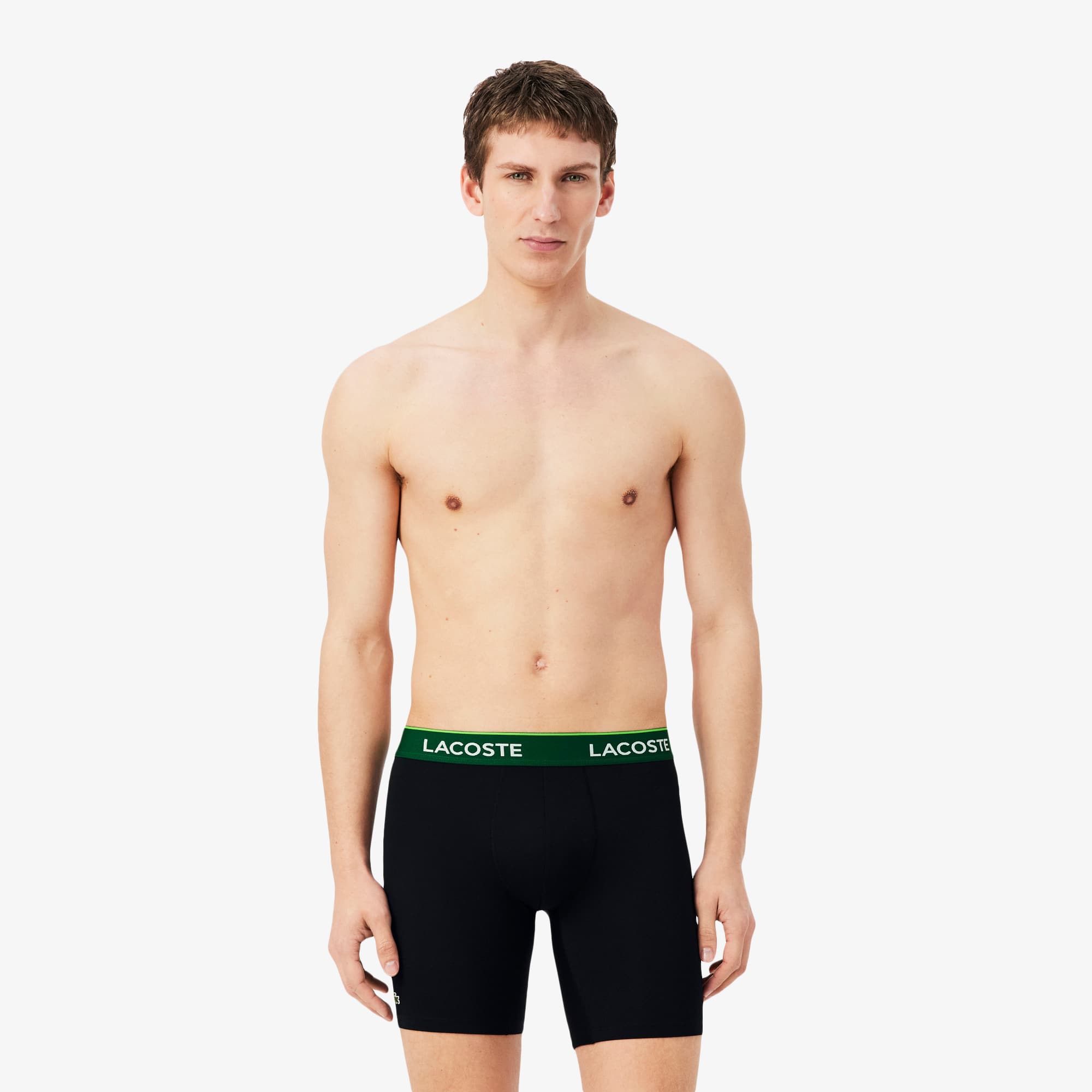 Lacoste 3-pack Technical Mesh Boxers In Black