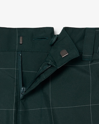Water-Repellent Plaid Golf Pants