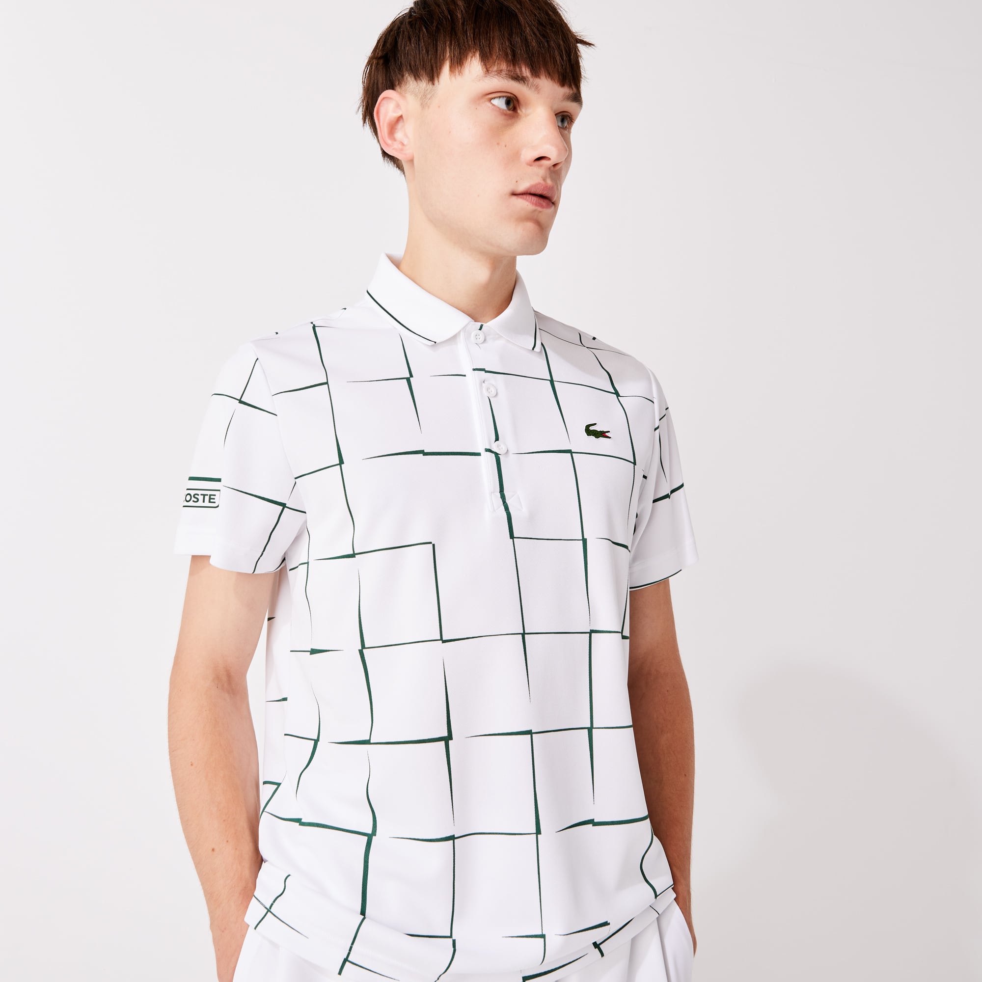 Men's Lacoste SPORT Breathable Print Piqué Tennis Polo Shirt