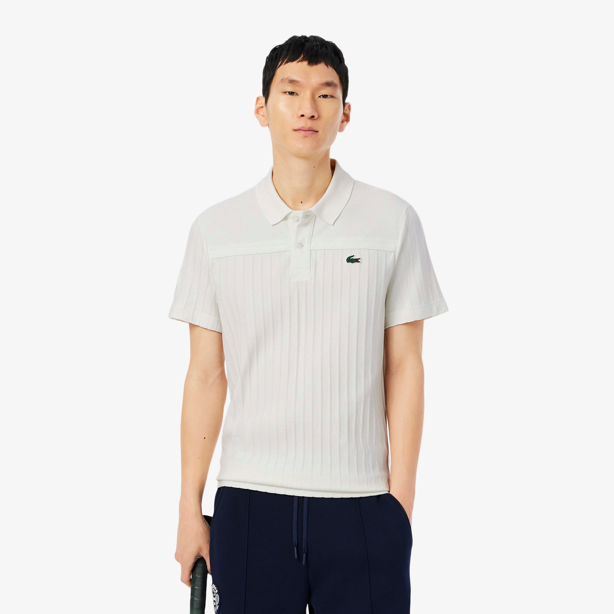 Lacoste Men's Ultra Dry Badge Accent Tennis Heritage Polo