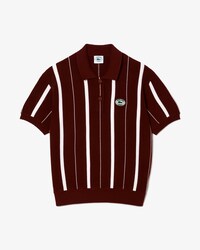 Lacoste x Sporty & Rich Striped Polo Shirt Collar Sweater