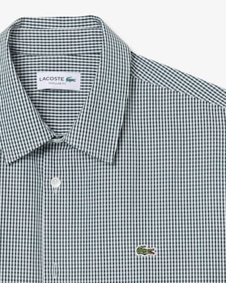 Camisa de Corte Regular de Pinpoint con Cuadros Vichy