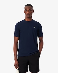 T-shirt &agrave; col rond Lacoste SPORT en coton m&eacute;lang&eacute; respirant