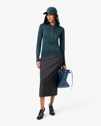 Runway Polo Collar Merino Wool Sweater