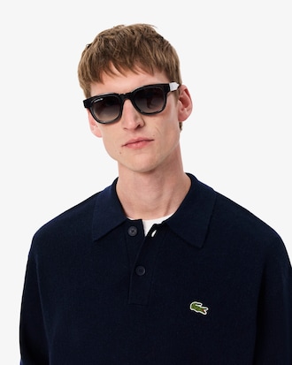 Men's Relaxed Fit Wool Polo Sweater