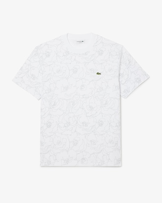 Men's Heavy Cotton Flower Print T-Shirt