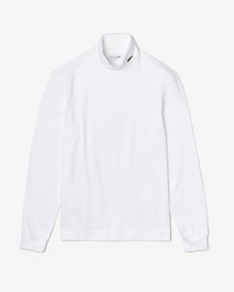Men's Turtleneck Stretch Organic Cotton Piqu&eacute; T-shirt