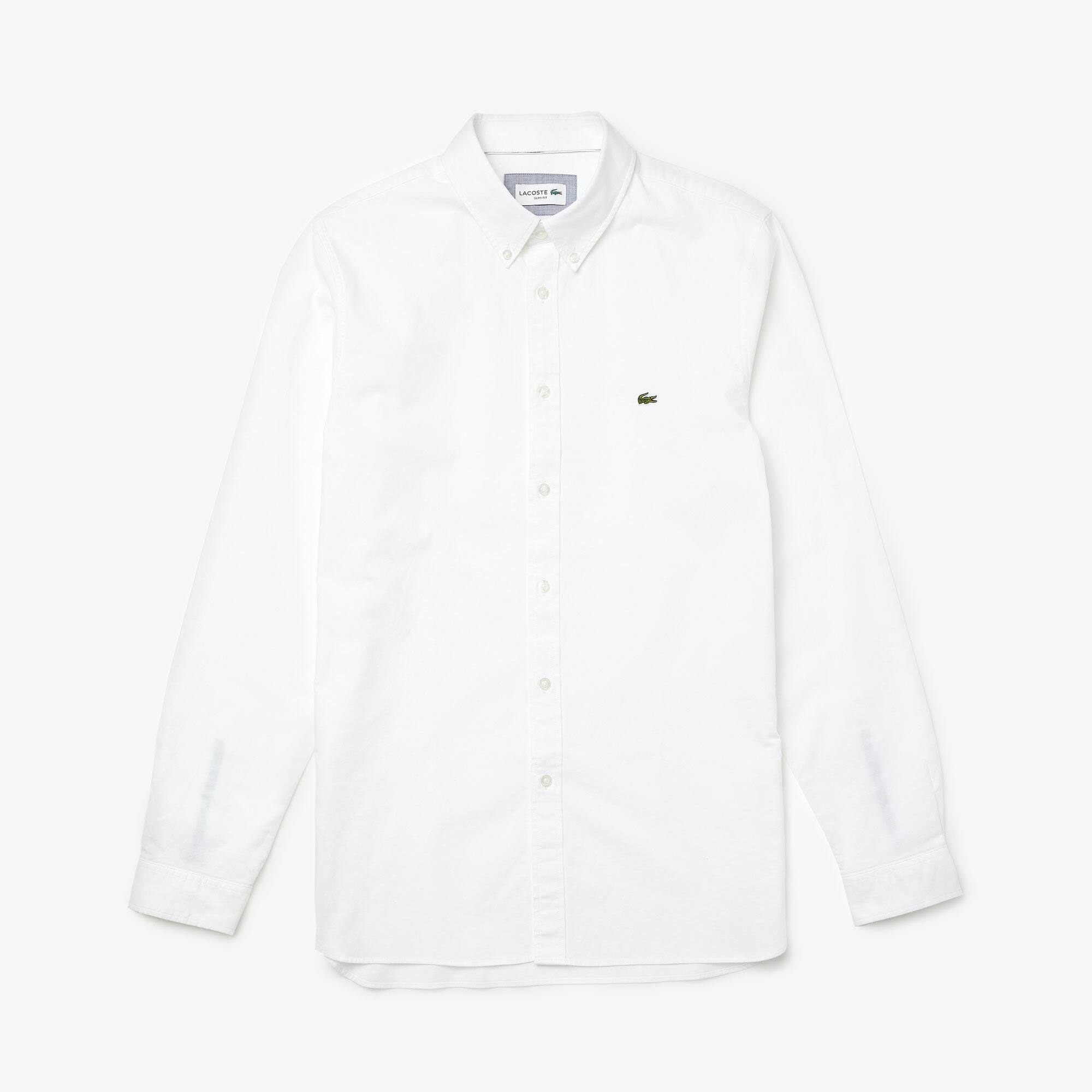 lacoste slim fit white shirt